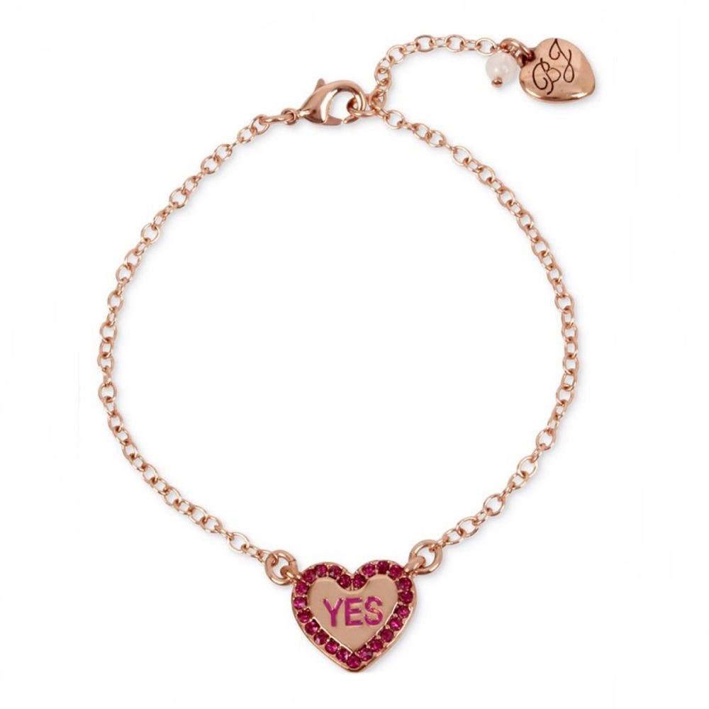 🌀 Betsey Johnson Candy Heart Ankle Bracelet - Picture 3 of 5
